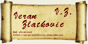 Veran Zlatković vizit kartica